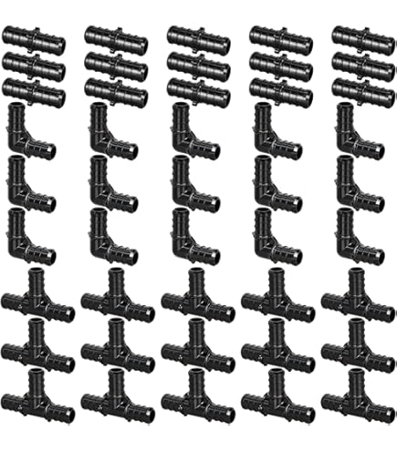 30 Raccordi PEX Combinati 1/2 Pollice In PPSU: 10 Dritti, 10 Gomiti, 10 T - Kit Misto