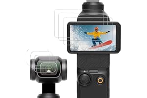 Bigqin [3+3 Pack] Lens Screen Protector Compatible with DJI Osmo Pocket 3, HD Clear Tempered Glass Film 9H Hardness Full Cove
