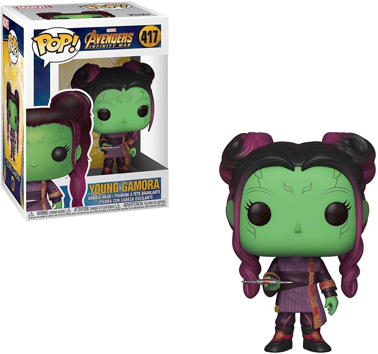 Funko Pop! Bobble: Marvel: Infinity War S2: Young Gamora W/Dagger