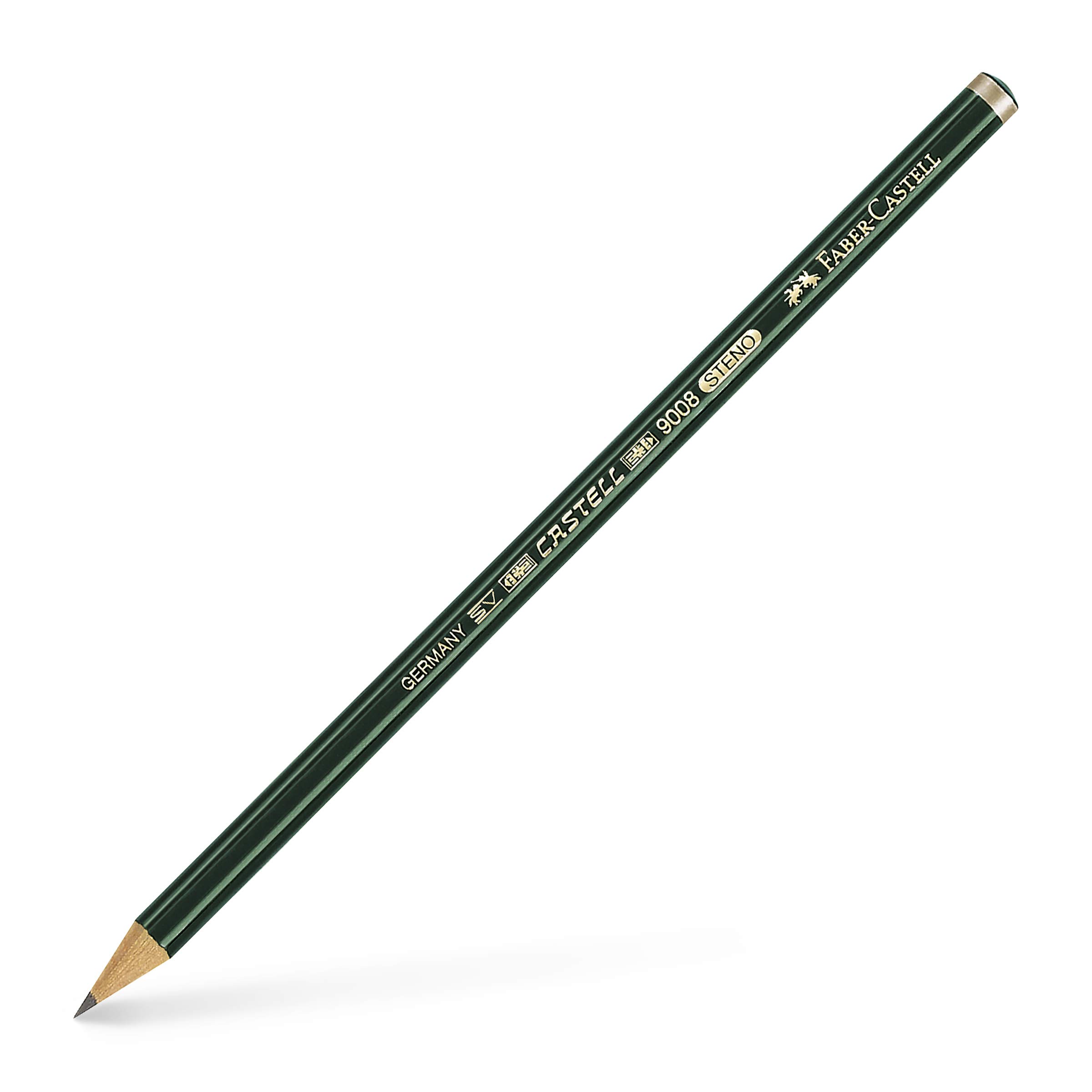Faber-Castell 10104673 Steno Pencils 9008 Hardness B Green