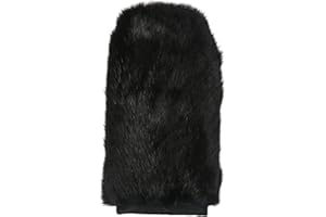 Chichester Inc Unisex Adult Rabbit Fur Massage Mitt (No Thumb): Dyed Black (696-9NTULBD-S)