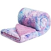NEWCOSPLAY Super Soft Faux Fur Throw Blanket for Couch Purple Rainbow Sherpa Fuzzy Plush Warm Blanket for Sofa Bed (Purple Rainbow, Throw(50"x60"))