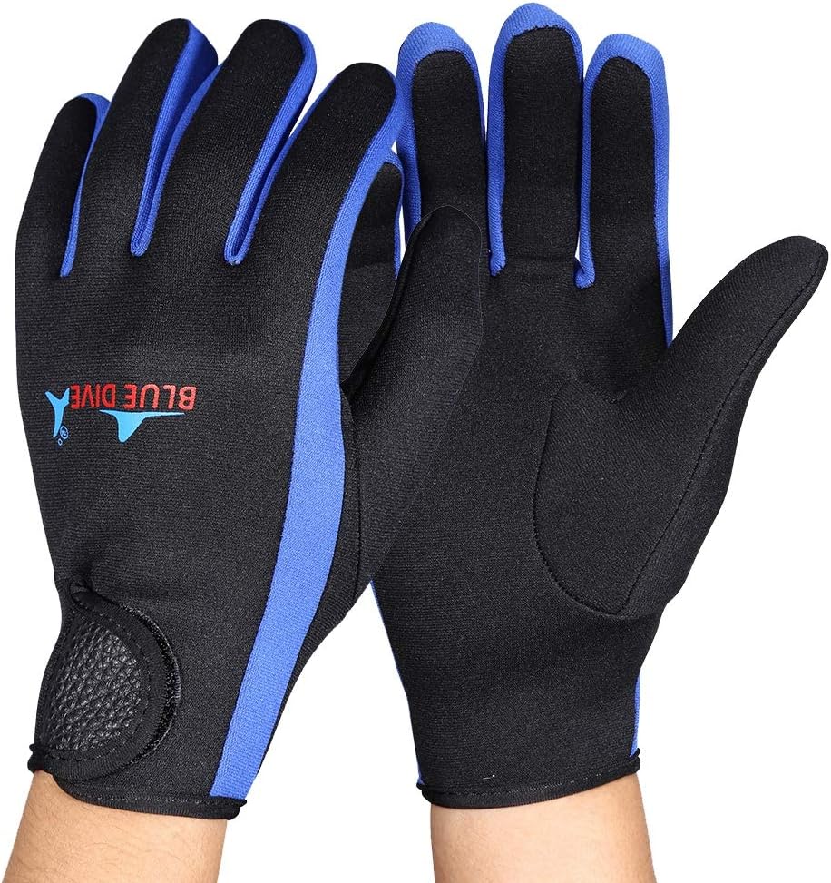 Diving Gloves, Aramox Neoprene Wetsuit Five Finger Gloves for Men Women