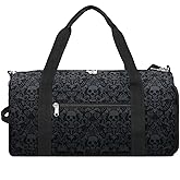 NELife Victorian Gothic Black Skull Sport Gym Duffle Travel Bag with Shoe Compartment,Wet Pocket for Men And Women