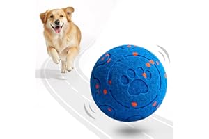 Fsitego Dog Balls: Interactive Dog Ball Auto Rolling - Interactive Dog Toys for Aggressive Chewers - Bouncy & Throwable, Type-C Rechargeable, Washable, for Small & Medium & Large Dogs – Blue