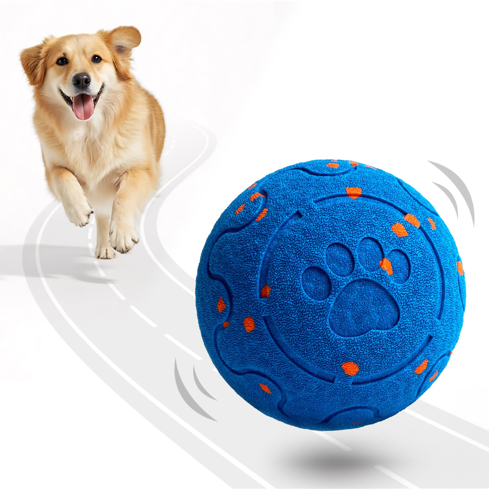 Photo 1 of Fsitego Dog Balls: Interactive Dog Ball Auto Rolling - Interactive Dog Toys for Aggressive Chewers - Bouncy & Throwable, Type-C Rechargeable, Washable, for Small & Medium & Large Dogs – Blue