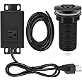ROMECH Garbage Disposal Air Switch Kit, Sink Top Air Push Button for Waste Disposer, Safe for Wet Hands Food and Waste Disposals up to 2HP (Black)