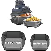 2Pcs Silicone Air Fryer Liners for Ninja Crispi FN101GY,Non-Stick Reusable Air Fryer Basket,Air Fryer Accessories－Big Liner f