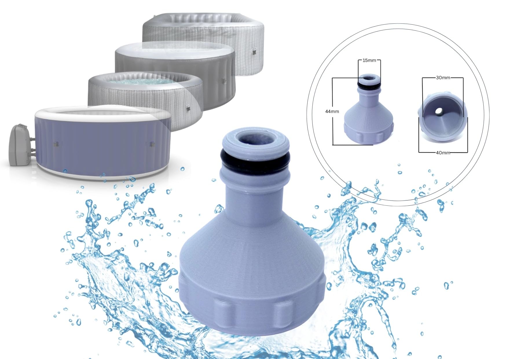 Drainage Adapter Compatible with Wave hottub ONLY (only 1 Connector)