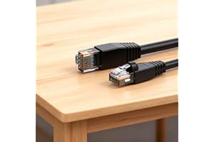 2-Pack Cat 6 Ethernet Cable 2 ft - Cat6 Patch Cables, Snagless RJ45, Cat 5e Cat 6 Patch Cable, 2 Foot Cat6 Ethernet Cables, N