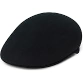 Black Horn Newsboy Premium Crushable Soft Wool Felt Fall Winter Ascot Ivy Style Hat