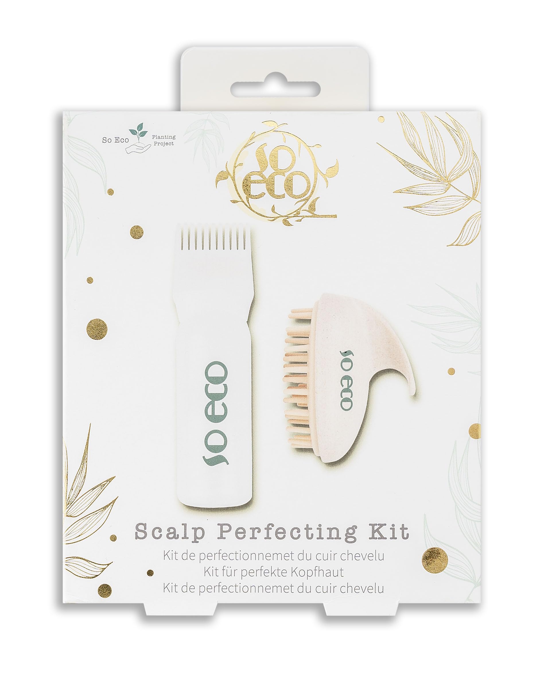 So Eco Scalp Perfecting Kit – Hair Oil Applicator & Silicone Scalp Massage Brush, Vegan & Cruelty-Free, Easy Oil & Treatment Distribution for Healthy Scalp & Hair Growth