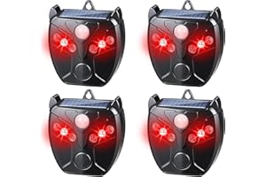 JAHY2TECH 2025 Solar Nocturnal Animal Repeller Coyote Deterrent for Yard Skunk Fox Light Repellent for Chicken Coop Predator Protection Guard Accessories Predator Eyes(4Pack)
