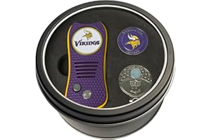 Team Golf NFL Gift Set Switchblade Divot Tool, Cap Clip, & 2 Double-Sided Enamel Ball Markers, Patented Design, Less Damage to Greens, Switchblade Mechanism