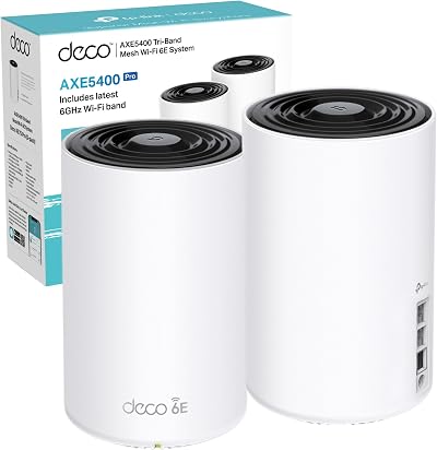 TP-Link Deco XE75 Pro 2-Pack WiFi 6E Mesh System AXE5400 2.5 Gbps Port