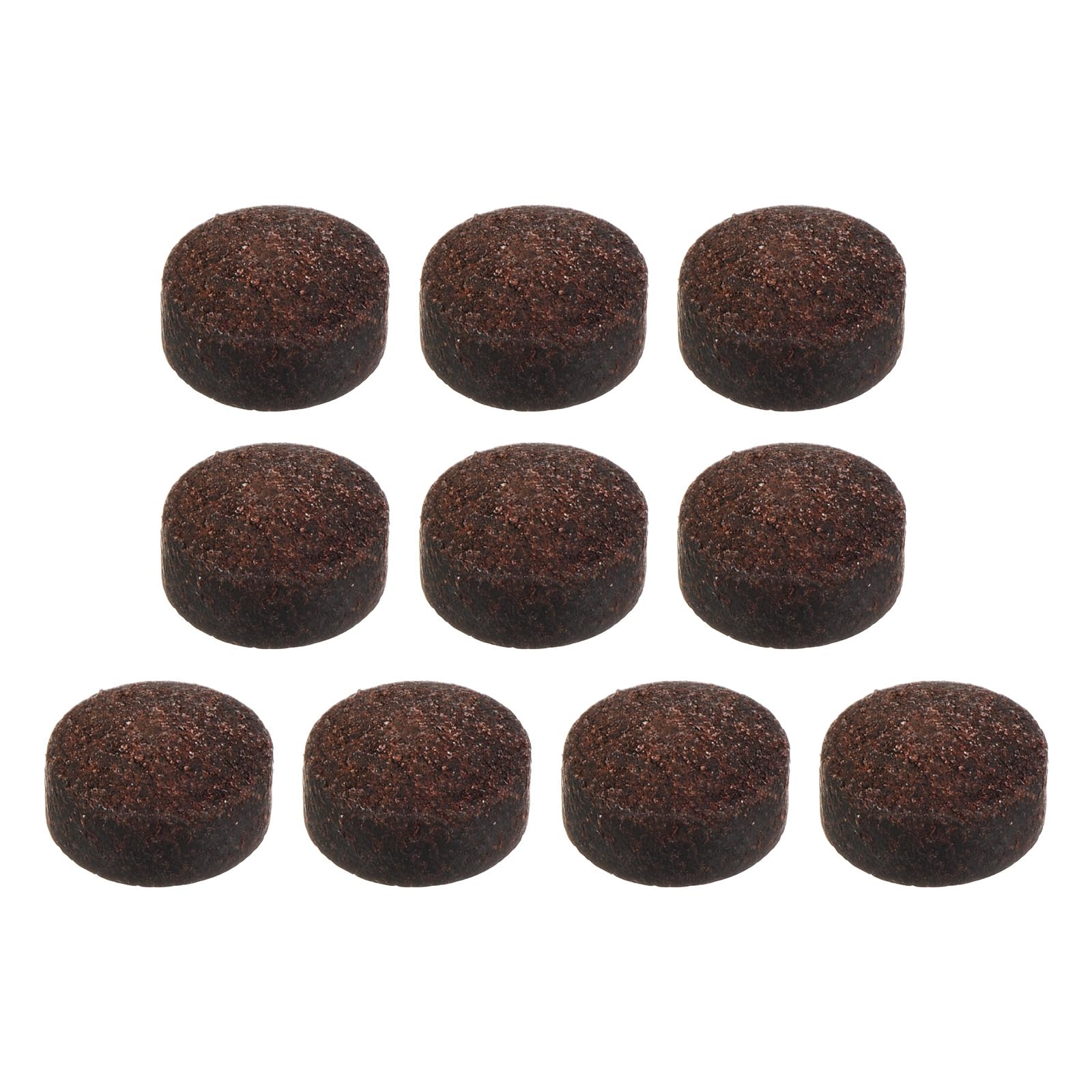PATIKIL 11mm Pool Cue Tips, 10 Pack Pool Billiard Cue Tips Pool Stick Replacement Tip Snooker Cue Tips for Pool Cue, Brown