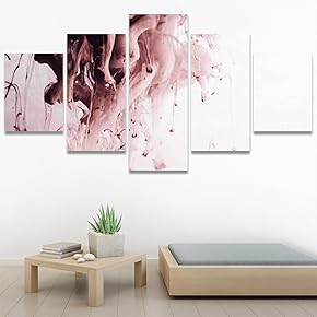 SIGNWIN 5 Panel Canvas Wall Art Abstract Closeup...