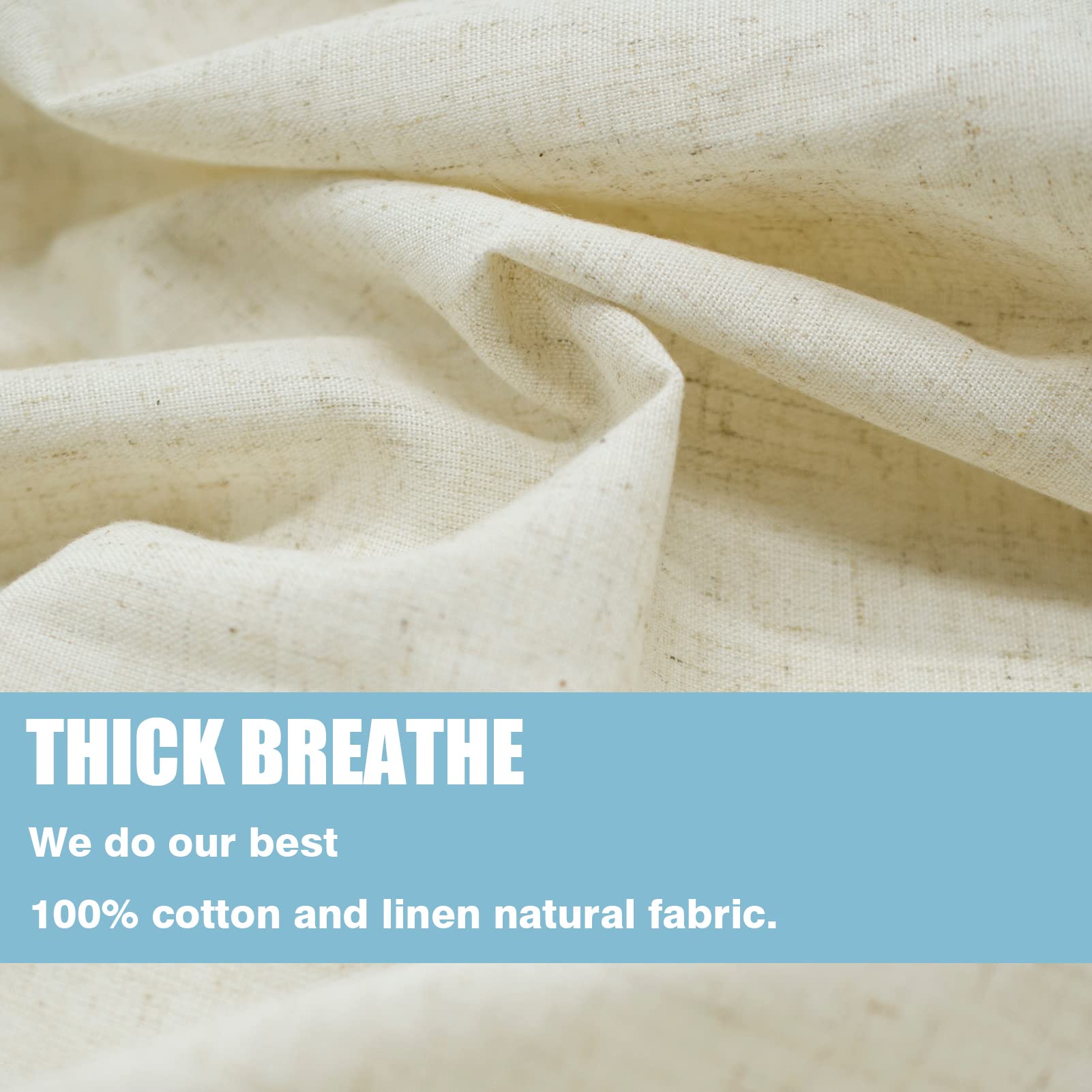 5 Yard Muslin Linen Fabric, Cotton Poplin Fabric by The Yard, 59 Inches Wide, 100% Cotton Fabric, Soft Embroidery Muslin Quilting Material for Sewing Material Apparel Cloth