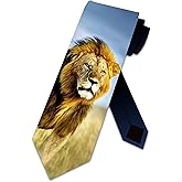Three Rooker Lion Ties Mens King of the Jungle Animal Necktie