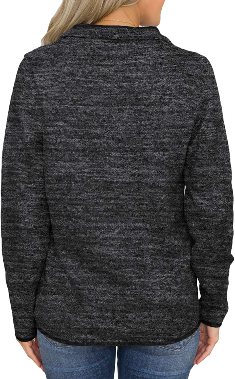 Aleumdr Women Casual Long Sleeve 1/4 Zipper Color Block Sweatshirts Stand Collar Pullover Tunic Tops with Pockets S-XXL at  Women’s Clothing store