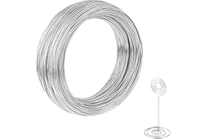 Luter Aluminum Craft Wire, 98.4ft/ 30m 18 Gauge 1mm Metal Wire Flexible Bendable Crafting Wire for Jewelry Making DIY Crafts 
