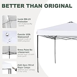 JANCANOPY 10x10 Canopy Replacement Top with Air