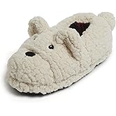 Dearfoams unisex-child Kids Toddlers Whimsical Animal Critter Washable Slipper