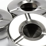 com-four® Stainless Steel Wind Ashtray with Removable Lid - Ø 11 cm view 8