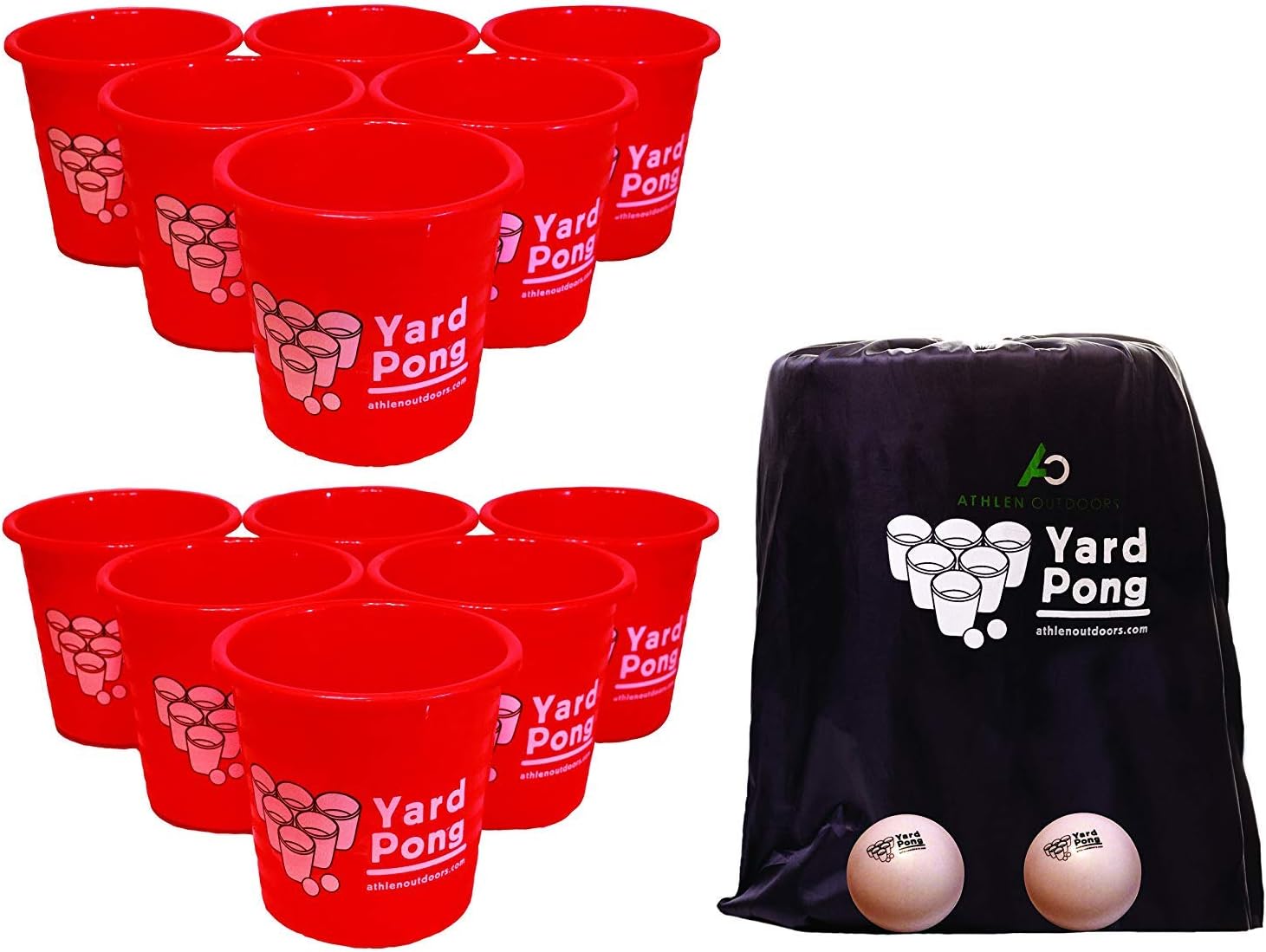 Yard Pong - Large Outdoor Pong Game Set - Made for Tailgating, Beach, Camping, Pool, Lawn, and BBQ Events