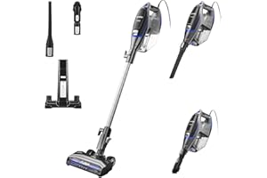 Eureka Corded Stick Vacuum Cleaner for Home Pet Hair, Lightweight Vacuum Cleaner with Powerful Suction for Carpet Tile and Hard Floor, Blue, NES520BL 2-in-1 Flash Handheld Vac