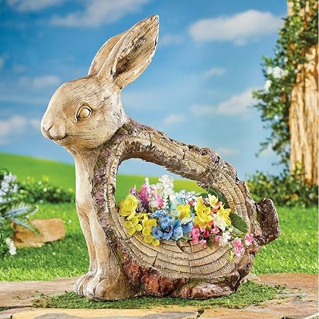 Amazon Com Tm Miracle Store Garden Wooden Look Carved Planter
