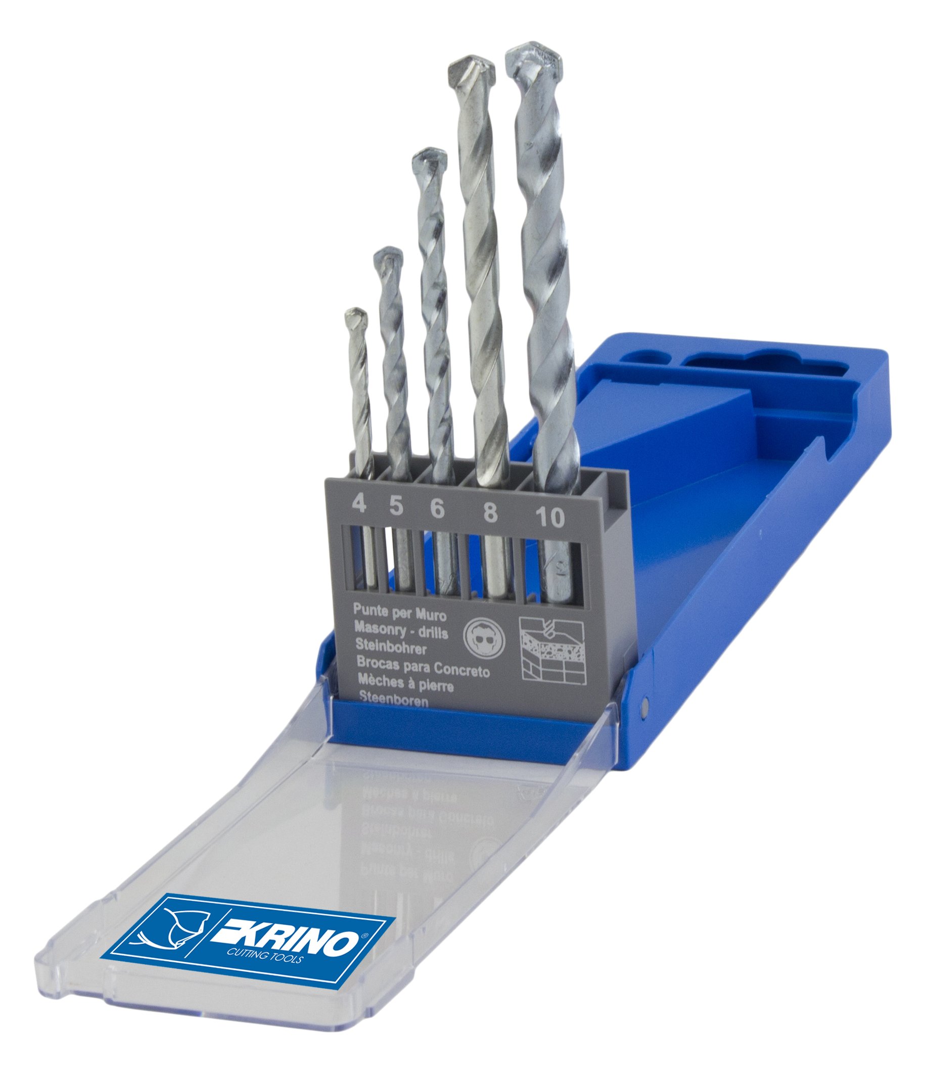 KRINO 3050203 Set of 5 Bits for Wall 4÷10mm, Steel