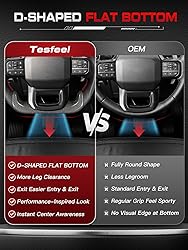 TESFEEL Carbon Fiber Heated Steering Wheel for