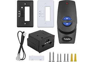 TOTALIX Gas Fireplace Remote Control Kit for Millivolt Valve, On/Off Fireplace Remote Control for skytech, Ambient, Majestic Fireplace and More, 5 Year Warranty
