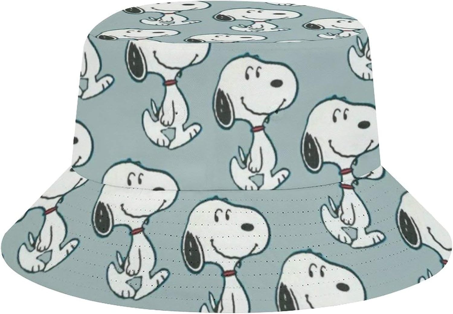 Snoopy Walk Bucket Hat Pink Print Travel Beach Fisherman Cap Reversible