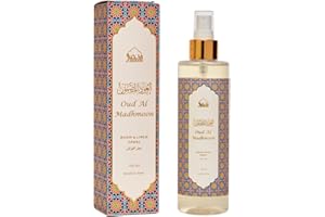 Oud Al Madhmoon Attar Al Faraash by Dukhni | 250ml Non Alcoholic Spray | Arabic Natural Mist | Air Freshener, Room Mist, Fabr