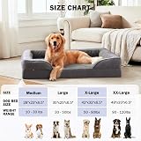 JOEJOY Medium Dog Bed Orthopedic Support Waterproof Cover 71x58x17 cm view 6