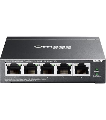 Amazon.com: TP-Link 5 Port Gigabit Easy Managed PoE Switch, 65W