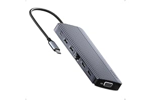 Anker Laptop Docking Station, 14 in 1 USB C Hub, Triple Display with 2 x 4K HDMI, 1080p VGA, 80W Power Delivery, 5Gbps USB-A/