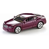 Siku Bentley Continental GT V8 1483 | Diecast Metal &amp; Plastic Toy Vehicle Replica | Burgundy Color | Traction Tires Fitted on Matte Black Sport Rims | Collectible Blister Series