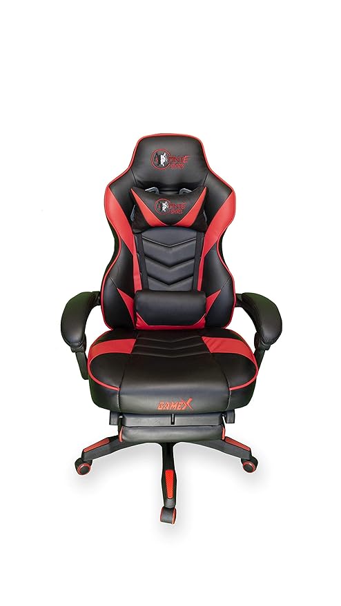 Ant Esports GameX Royale PU PVC Cover, 90-165 Degree tilt Adjust,Class 4 Gaslift with Adjustable Armrest,Gaming Chair (Red Black)