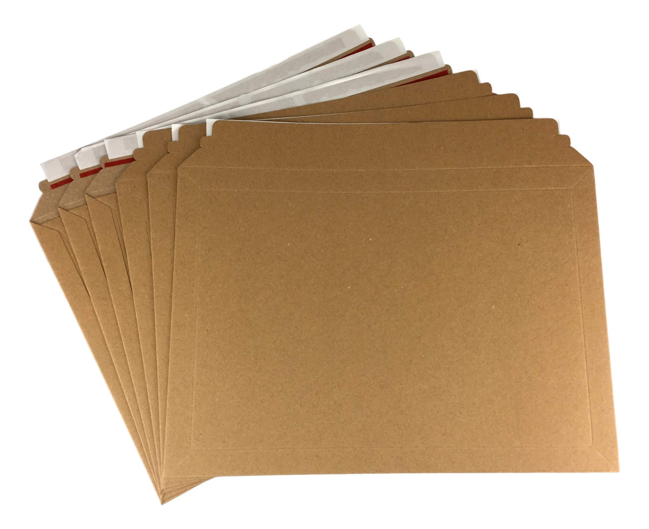 Crimson Starfish Cardboard Envelopes - 100 A4 Peel & Seal Letter Envelopes - 249mm x 352mm - Rip & Strip Open - Card Mailers for Royal Mail Large Letter Posting (PIP)