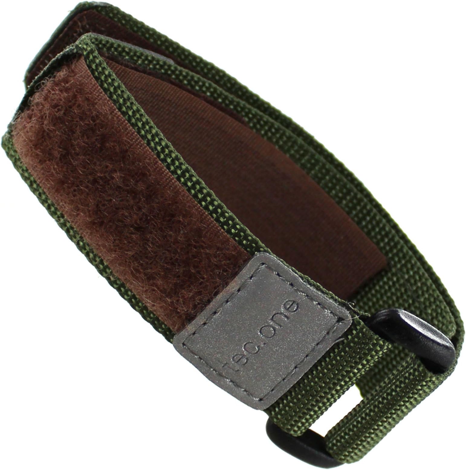 16-20mm Tec One Olive Nylon Sport Wrap Hook & Loop Mens Watch Band 5103