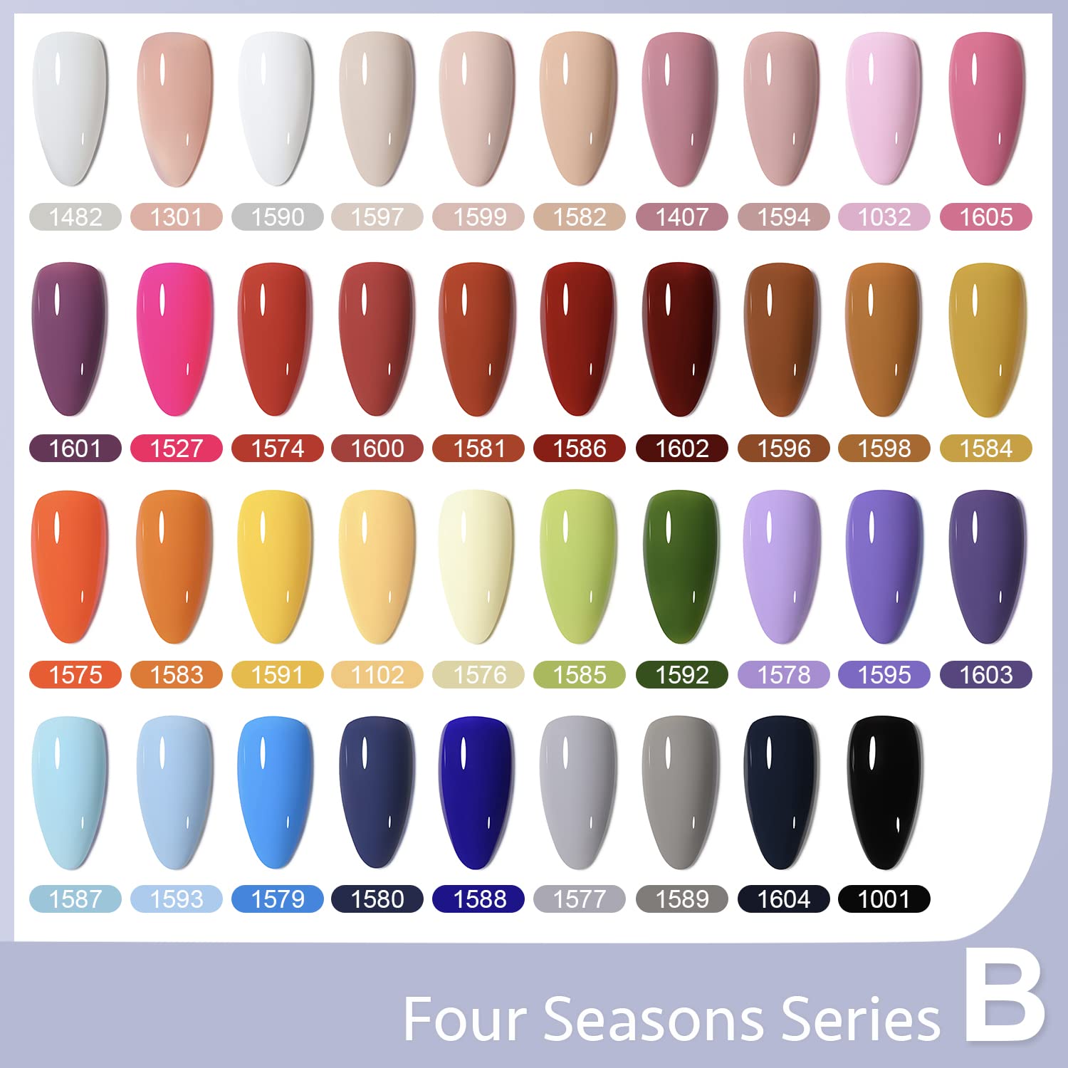 GAOY 42 Pcs Gel Nail Polish Kit, Pink White Red Jelly Nude Colors All Seasons Gel Nail Polish Set with Glossy & Matte Top Coat and Base Coat for Salon and DIY Manicure at Home - Image 2