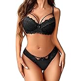 Avidlove Lingerie Sets For Women Sexy 2 Piece Bra And Panty Lace Underwear Sets Underwired Babydoll Outfits S-XXL