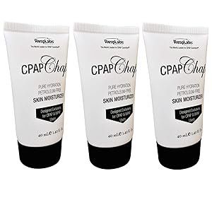 CPAP Face Cream, CPAP Chap by RespLabs | 1.4oz Petroleum Free Skin Moisturizer Designed for CPAP & Oxygen Therapy Users | Prevent Skin Breakdown & Lock In Moisture (3 pack)