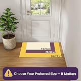 DEXI Indoor Door Mat 44 x 76 cm Non Slip Backing Beige Low Profile Dirt Trapper view 2