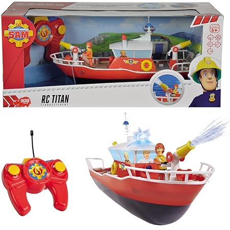 Ferngesteuereter Seenotrettungskreuzer Titan von Feuerwehrmann Sam, 29 cm: Boot RC Schiff Rettungsboot Lösch Boot Ferngesteue