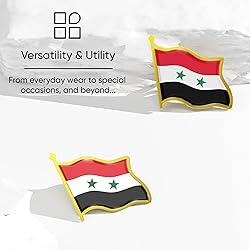 Syria Flag Lapel Pin - Enamel Metal National Badge