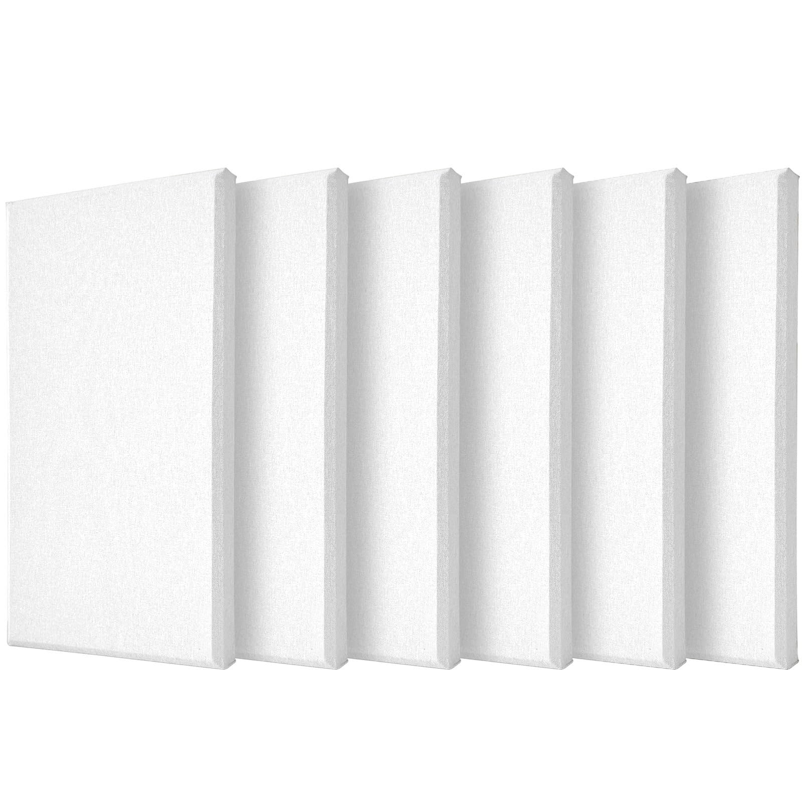 Photo 1 of 6 PCS Acoustic Panels, Large Soundproof Wall Panels, Professional Fiberglass Sound Absorbing Panels, 23.6x11.8 Inches Sound Proof Foam Panels for Walls, Studio Home Offices (White)